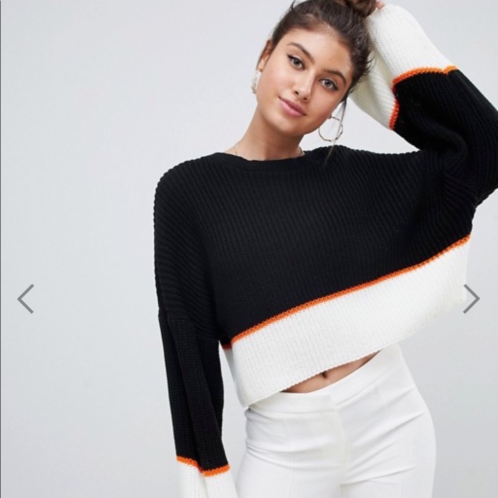 Missguided color block oversized sweater